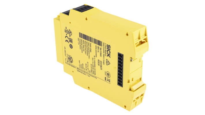 Controller di sicurezza Sick UE410-MU3T5, 30 V c.c., 4 ingressi e 4 uscite, dimensioni 96.5 x 120.8 x 22.5 mm.