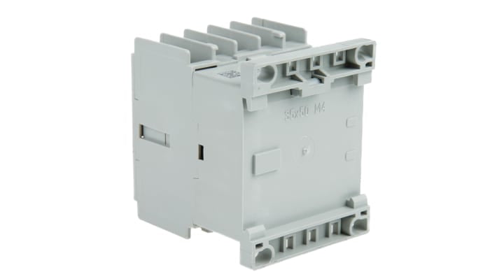 Contattore Allen Bradley 100-K05DJ01, 3 poli, 1NC, 5A, 2,2 kW, 24V c.c. per controllo motori. Compatto e affidabile per spazi limitati.
