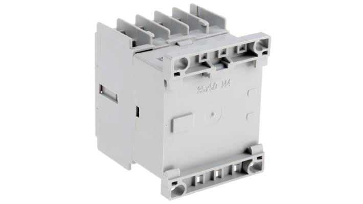 Contattore Allen Bradley 100-K09ZJ01 per controllo motori, 3 poli, 9 A, bobina 24 V dc, dimensioni 108,2 x 44,9 x 82,7 mm.