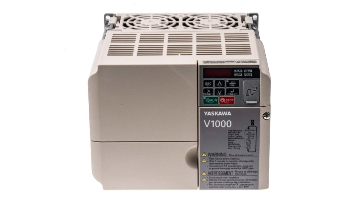 Omron VZAB4P0BAA, inverter monofase 4 kW, 230 V, controllo vettore di corrente, dimensioni 170x128x180 mm.