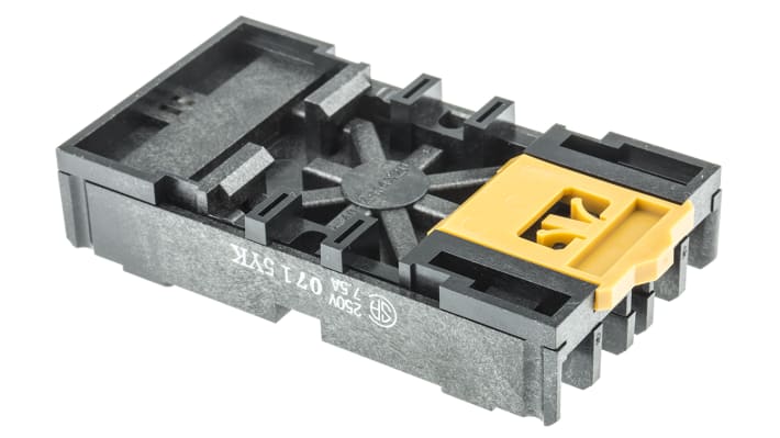 Omron zoccolo per relè G4Q a 8 pin, montaggio su guida DIN, tensione 230 V, corrente 5 A, resistenza dielettrica 2000 V.