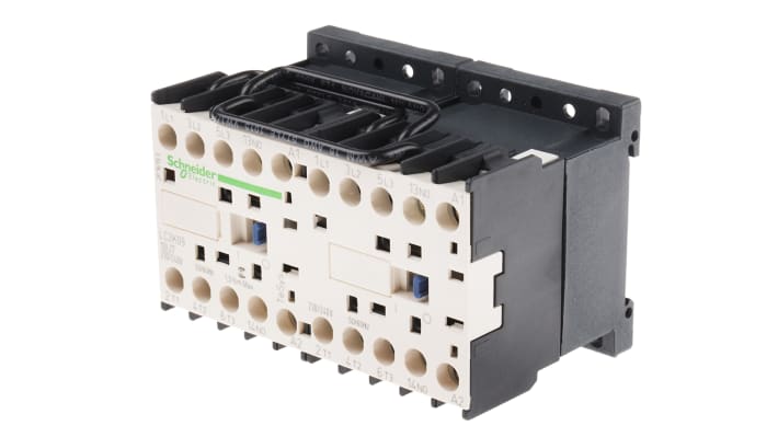 Teleinvertore reversibile Schneider Electric LC2K0910U7, 3 poli, 9 A, montaggio a pannello, dimensioni 58x90x57 mm, IP20.