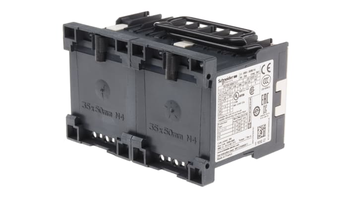 Teleinvertore reversibile Schneider Electric LC2K0910U7, 3 poli, 9 A, montaggio a pannello, dimensioni 58x90x57 mm, IP20.