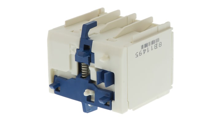 Contatto ausiliario Schneider Electric LA1KN02, 2 contatti N/C, montaggio anteriore. Ideale per circuiti di controllo, affidabile e sicuro.