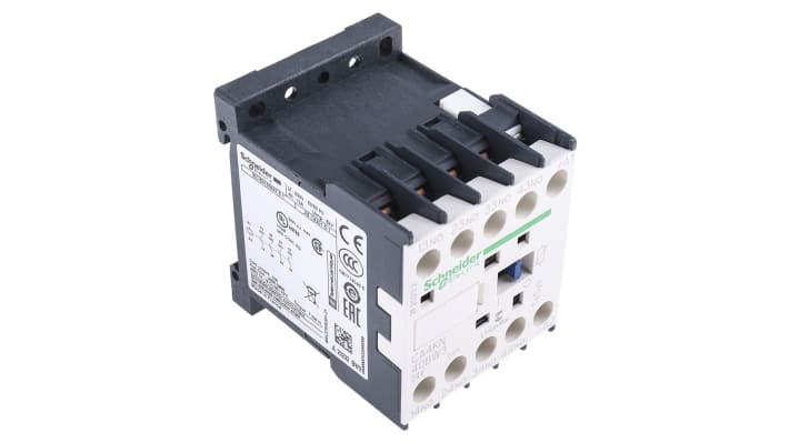 Contattore Schneider Electric CA4KN40BW3: Relè di controllo a basso consumo, 4NO, 10A. Ideale per applicazioni industriali AC e DC.
