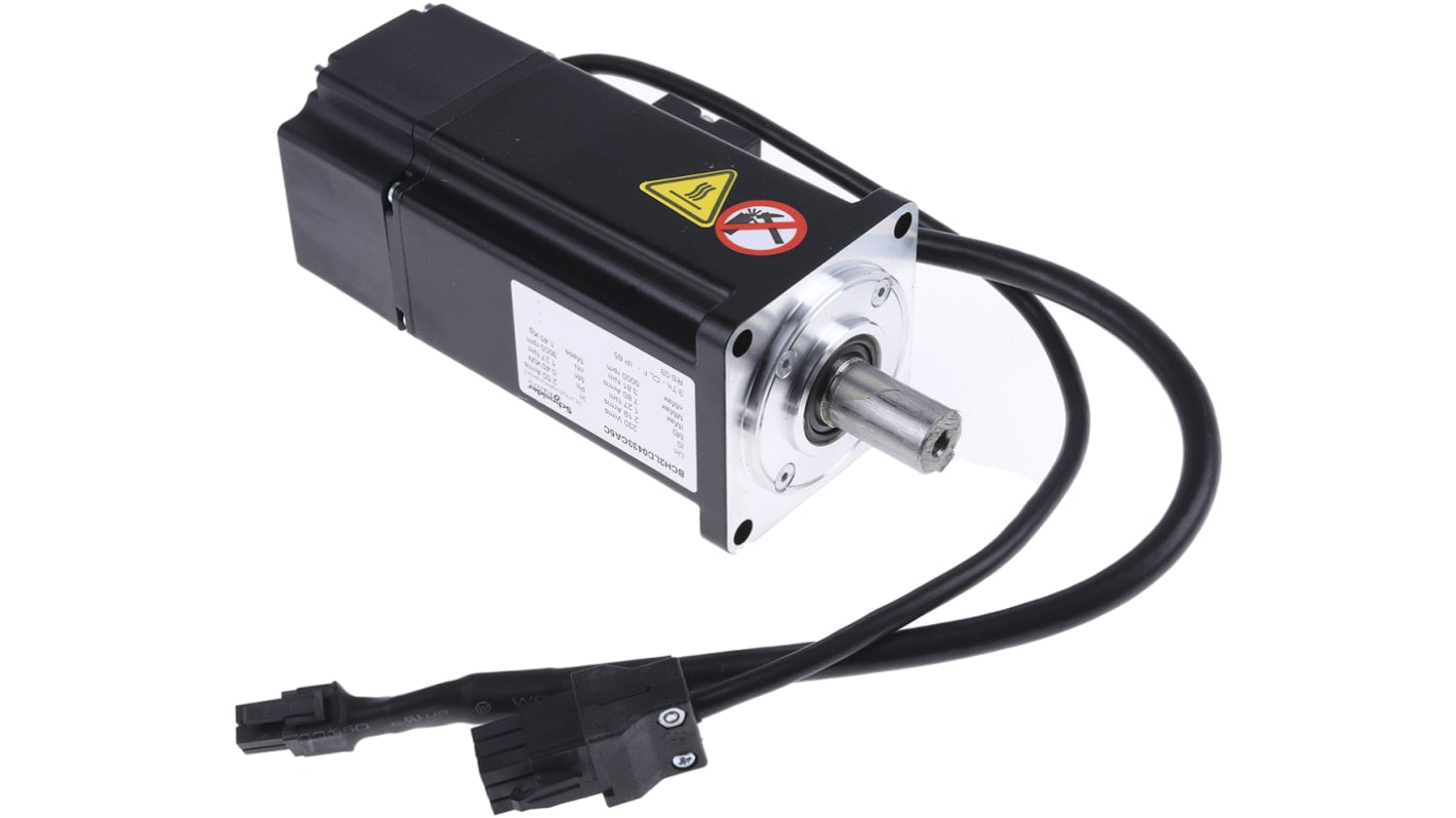 Servomotore Schneider Electric BCH2LD0433CA5C, 3,81 Nm, 220 V c.c., 400 W, 5000 giri/min, dimensioni 159 x 60 x 73,5 mm.