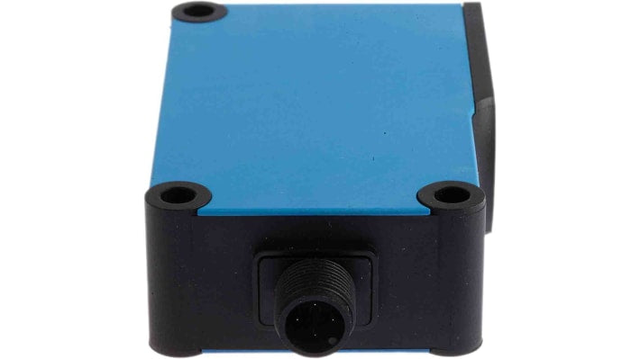 Sensore fotoelettrico rettangolare Sick WTB27-3P2461, rilevamento 30 mm a 2 m, uscita PNP, grado di protezione IP69K.