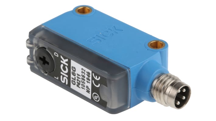 Sensore fotoelettrico rettangolare Sick GL6G-P4211, rilevamento fino a 6 m, uscita PNP, montaggio a pannello, IP67.