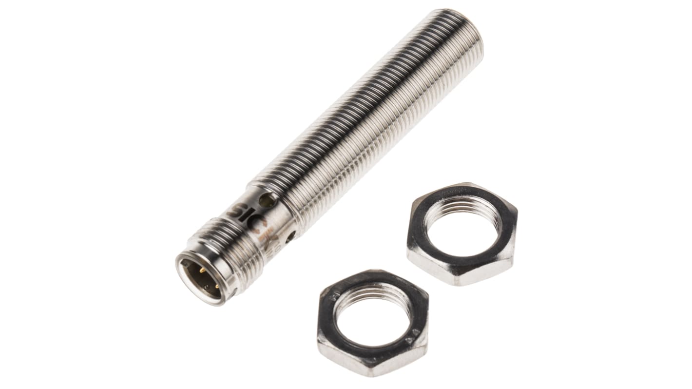 Sensore di prossimità cilindrico Sick IMF12-04BPPNC0S PNP M12 x 1, rilevamento 4 mm, IP68/IP69K, acciaio inox V4A.