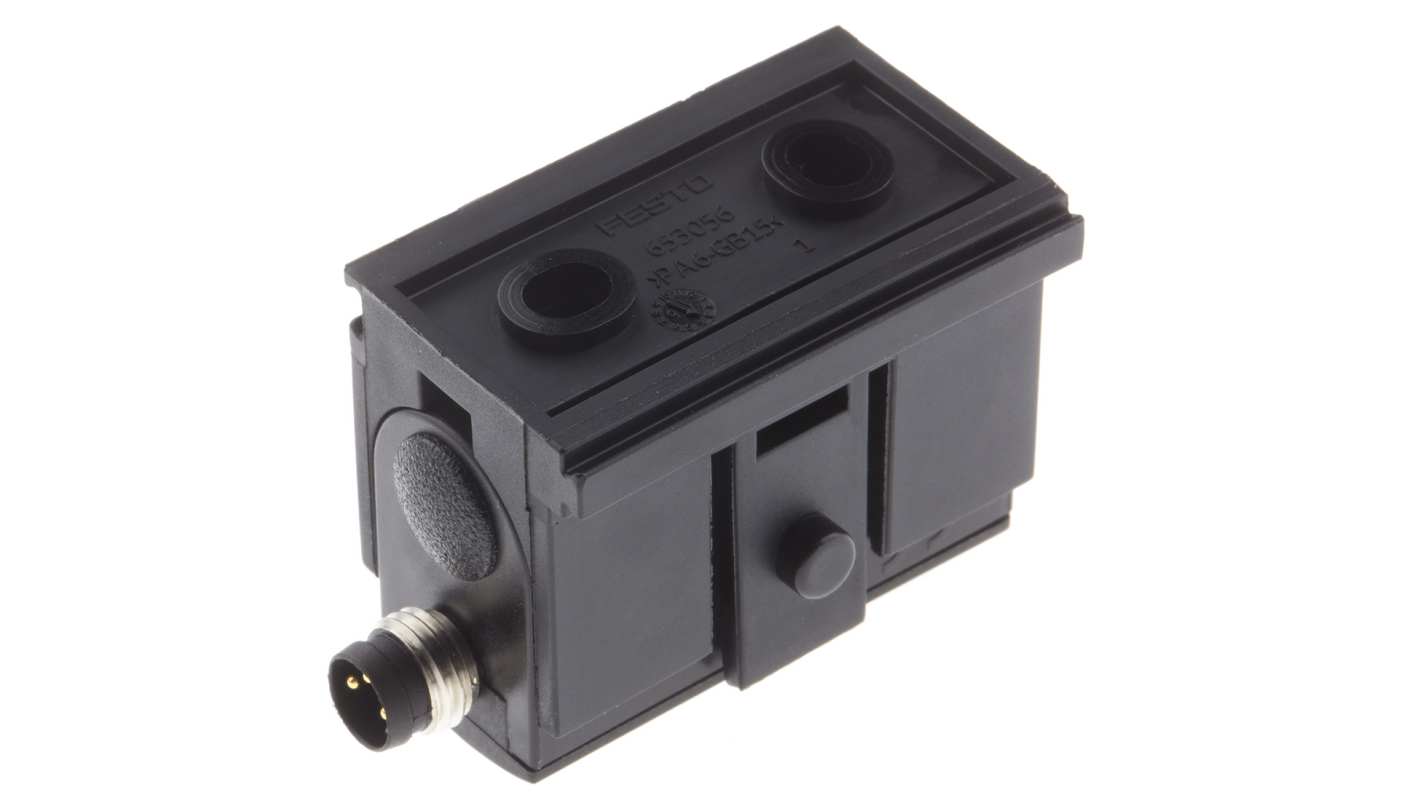 Sensore di pressione Festo SDE5-D10-FP-Q4E-P-M8, IP40, attacco 4 mm, max 10 bar, per applicazioni industriali.