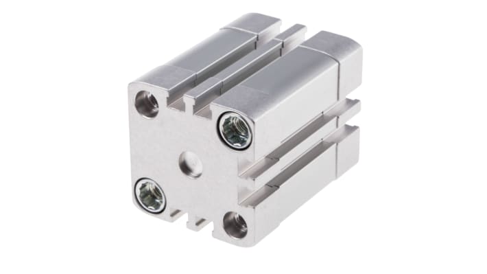 Cilindro pneumatico Festo ADN-32-20-I-PPS-A, doppio effetto, foro 32mm, corsa 20mm, attacco G 1/8, max 10 bar.