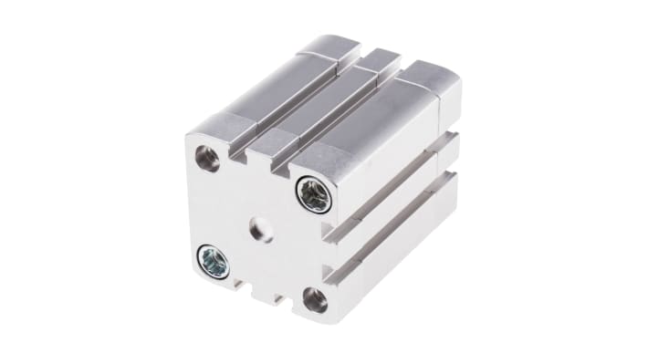 Cilindro pneumatico Festo ADN-40-30-I-PPS-A, doppio effetto, foro 40mm, corsa 30mm, attacco G 1/8, max 10 bar.