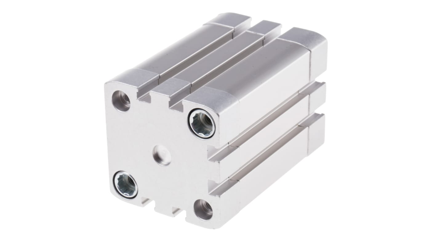 Cilindro pneumatico Festo ADN-40-40-I-PPS-A, doppio effetto, foro 40mm, corsa 40mm, dimensioni 54.5 x 54.5 x 91.1mm.