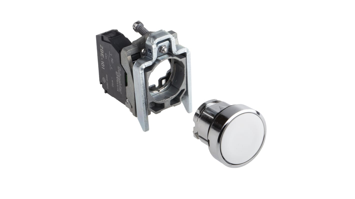 Pulsante a filo Schneider Electric XB4BA11, SPST, 10A, IP66/IP67/IP69K - Montaggio a pannello per controllo industriale.