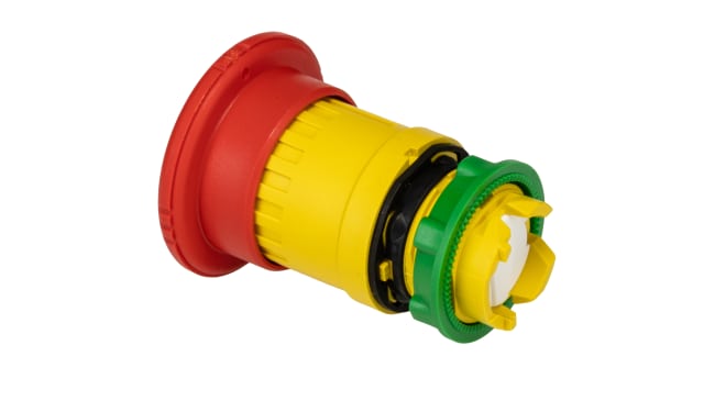 Pulsante di arresto di emergenza Schneider Electric, montaggio a pannello, diametro 22 mm, grado di protezione IP66/IP67/IP69K.