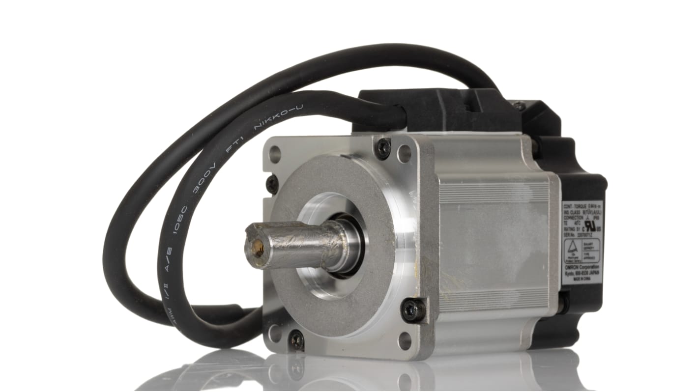 Servomotore Omron R88M-G20030H-S2, potenza 200 W, coppia 0,64 Nm, dimensioni 60x60x109 mm, velocità 3000 giri/min.