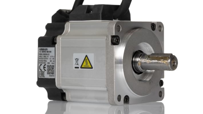 Servomotore Omron R88M-G20030H-S2, potenza 200 W, coppia 0,64 Nm, dimensioni 60x60x109 mm, velocità 3000 giri/min.