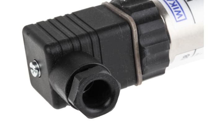 Sensore di pressione WIKA 46879357, max 2.5bar, uscita analogica 4-20 mA, custodia in acciaio inox, IP65.