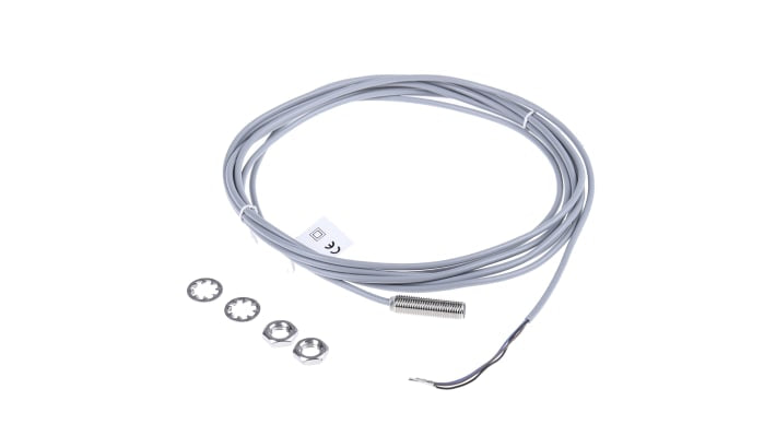 Sensore di prossimità cilindrico PNP BALLUFF BES 516-324-E4-C-03, M8, rilevamento 1,5 mm, IP68, acciaio inox, 10-30 V c.c.