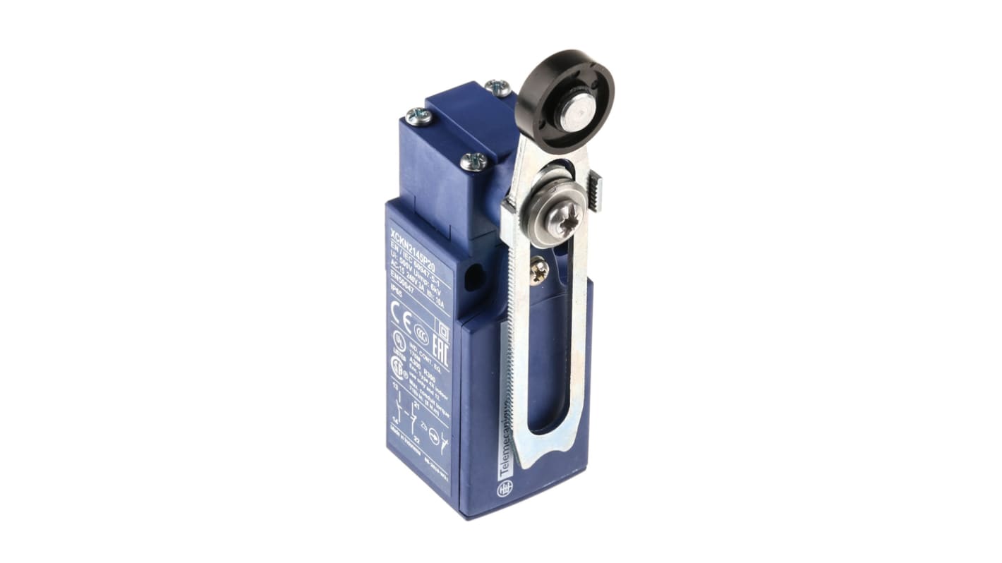 Interruttore di fine corsa a leva a rullo Telemecanique Sensors, configurazione NO/NC, grado di protezione IP65, dimensioni 30mm x 42.3mm x 157mm.