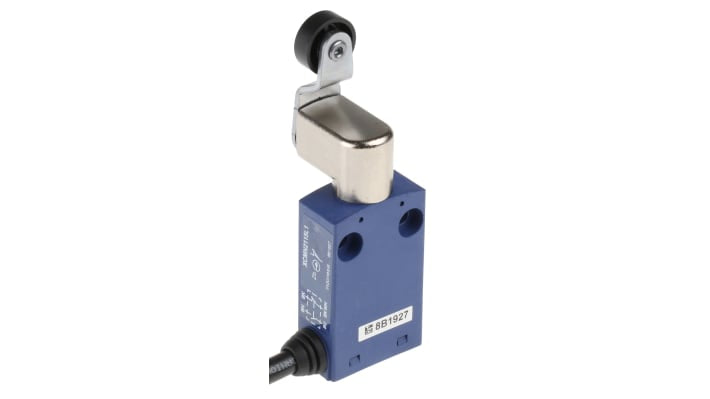 Interruttore di fine corsa leva a rullo Telemecanique Sensors XCMN2115L1, NO/NC, IP65, 240V, 6A, dimensioni 30x32.4x94mm.