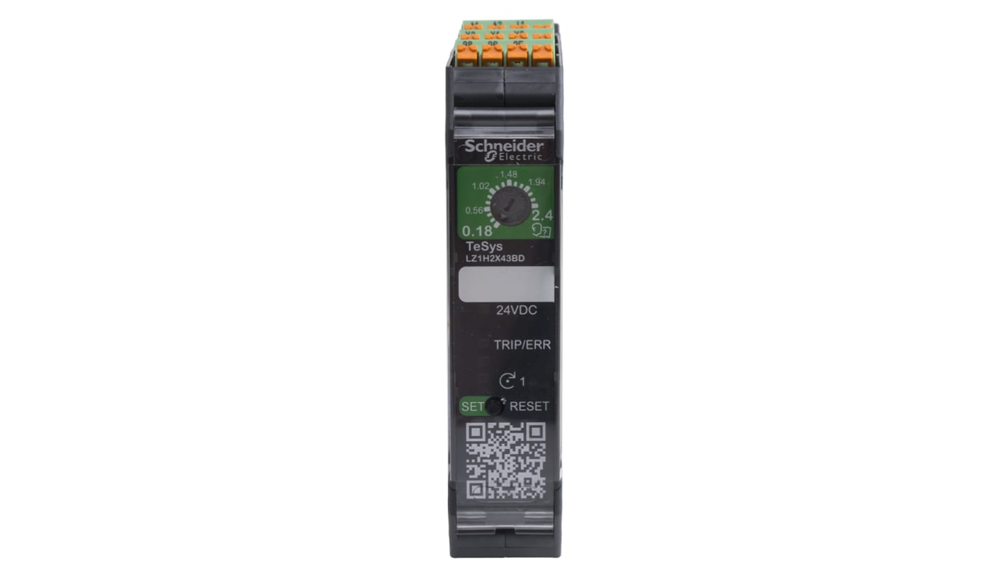 Starter motore avanzato Schneider Electric LZ1H2X43BD, potenza 1,1 kW, montaggio su guida DIN, protezione IP20.