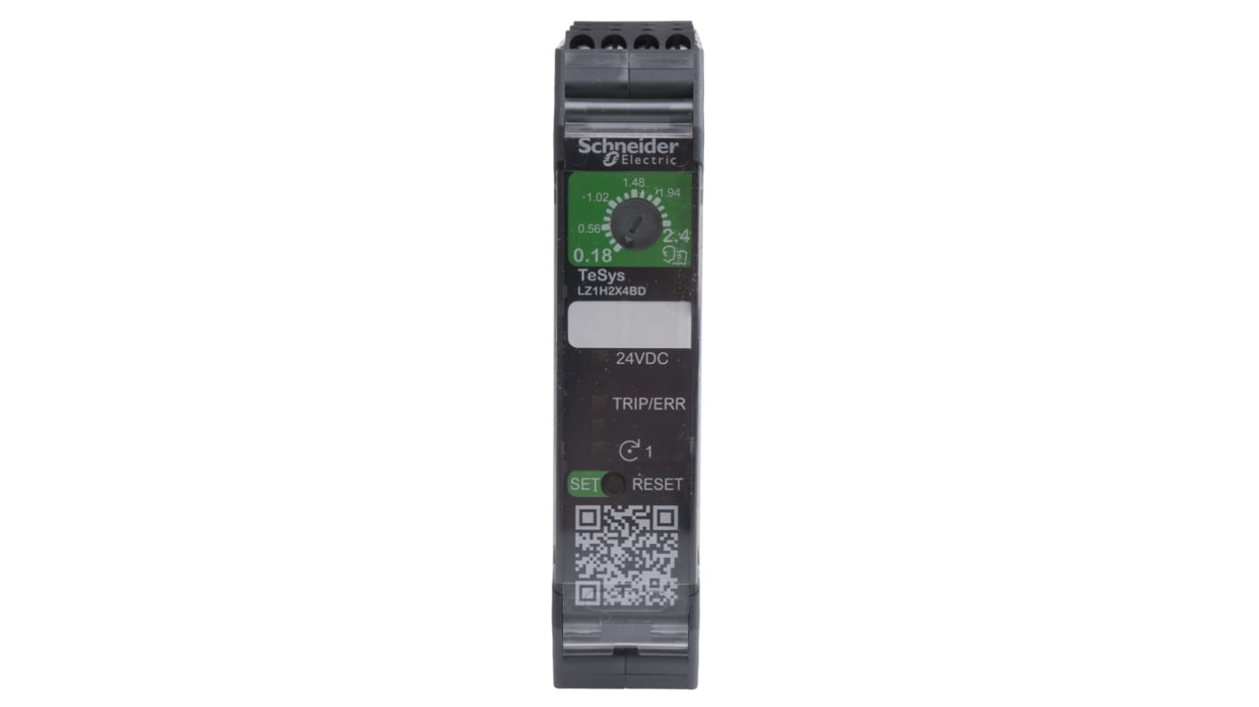 Starter motore avanzato Schneider Electric LZ1H2X4BD, potenza 1,1 kW, montaggio su guida DIN, protezione IP20.