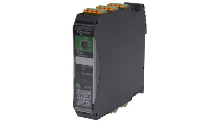 Starter motore avanzato Schneider Electric LZ1H6X53FU, potenza 3 kW, montaggio su guida DIN, protezione IP20, reset manuale e automatico.