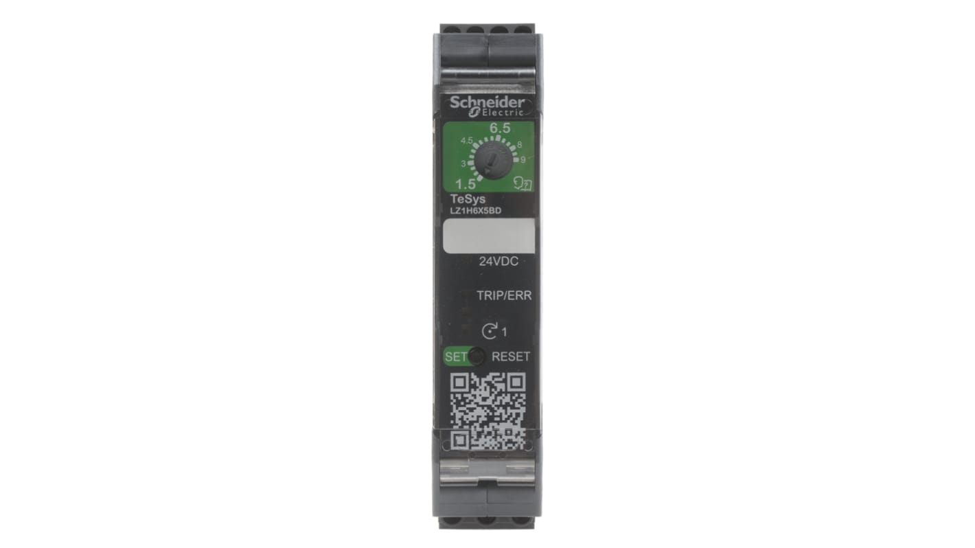 Starter motore avanzato Schneider Electric LZ1H6X5BD, potenza 3 kW, montaggio su guida DIN, dimensioni 99 x 22,5 x 114,5 mm.
