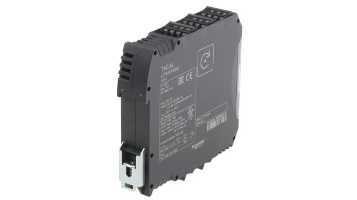 Starter motore avanzato Schneider Electric LZ1H6X5BD, potenza 3 kW, montaggio su guida DIN, dimensioni 99 x 22,5 x 114,5 mm.