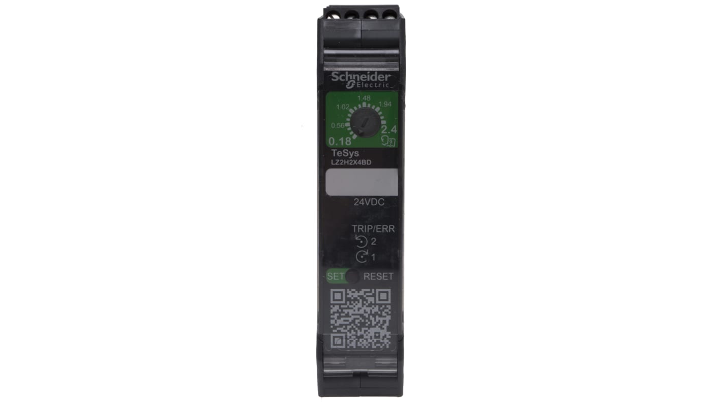 Starter motore avanzato Schneider Electric LZ2H2X4BD, potenza 1,1 kW, montaggio su guida DIN, protezione IP20.