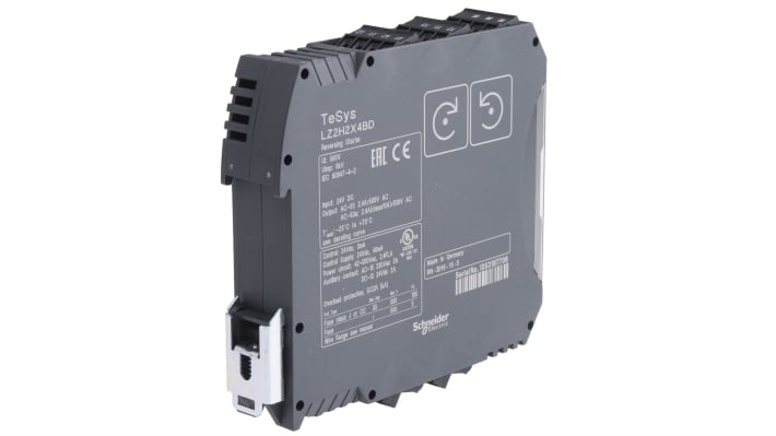 Starter motore avanzato Schneider Electric LZ2H2X4BD, potenza 1,1 kW, montaggio su guida DIN, protezione IP20.