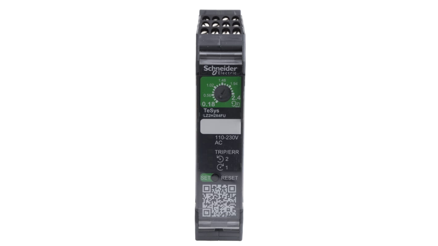Starter motore avanzato Schneider Electric LZ2H2X4FU, potenza 1,1 kW, montaggio su guida DIN, protezione IP20.