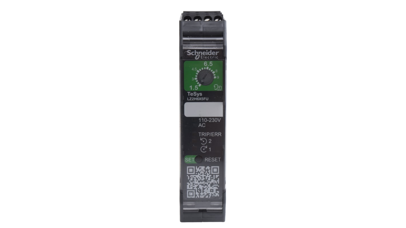 Starter motore avanzato Schneider Electric LZ2H6X5FU, potenza 3 kW, montaggio su guida DIN, grado di protezione IP20.