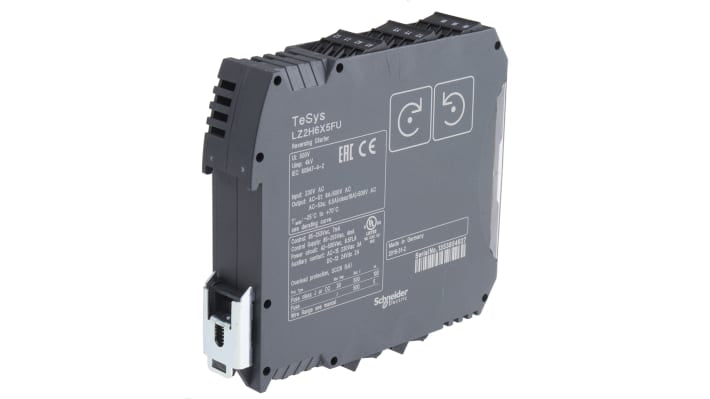 Starter motore avanzato Schneider Electric LZ2H6X5FU, potenza 3 kW, montaggio su guida DIN, grado di protezione IP20.