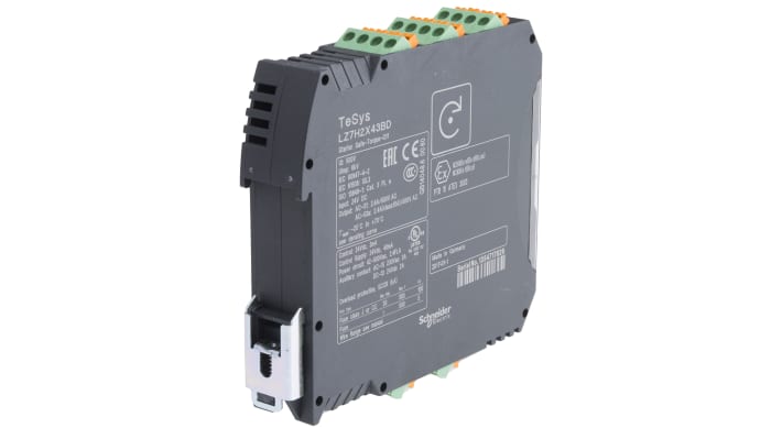 Starter motore avanzato Schneider Electric LZ7H2X43BD, potenza 1,1 kW, montaggio su guida DIN, protezione IP20.
