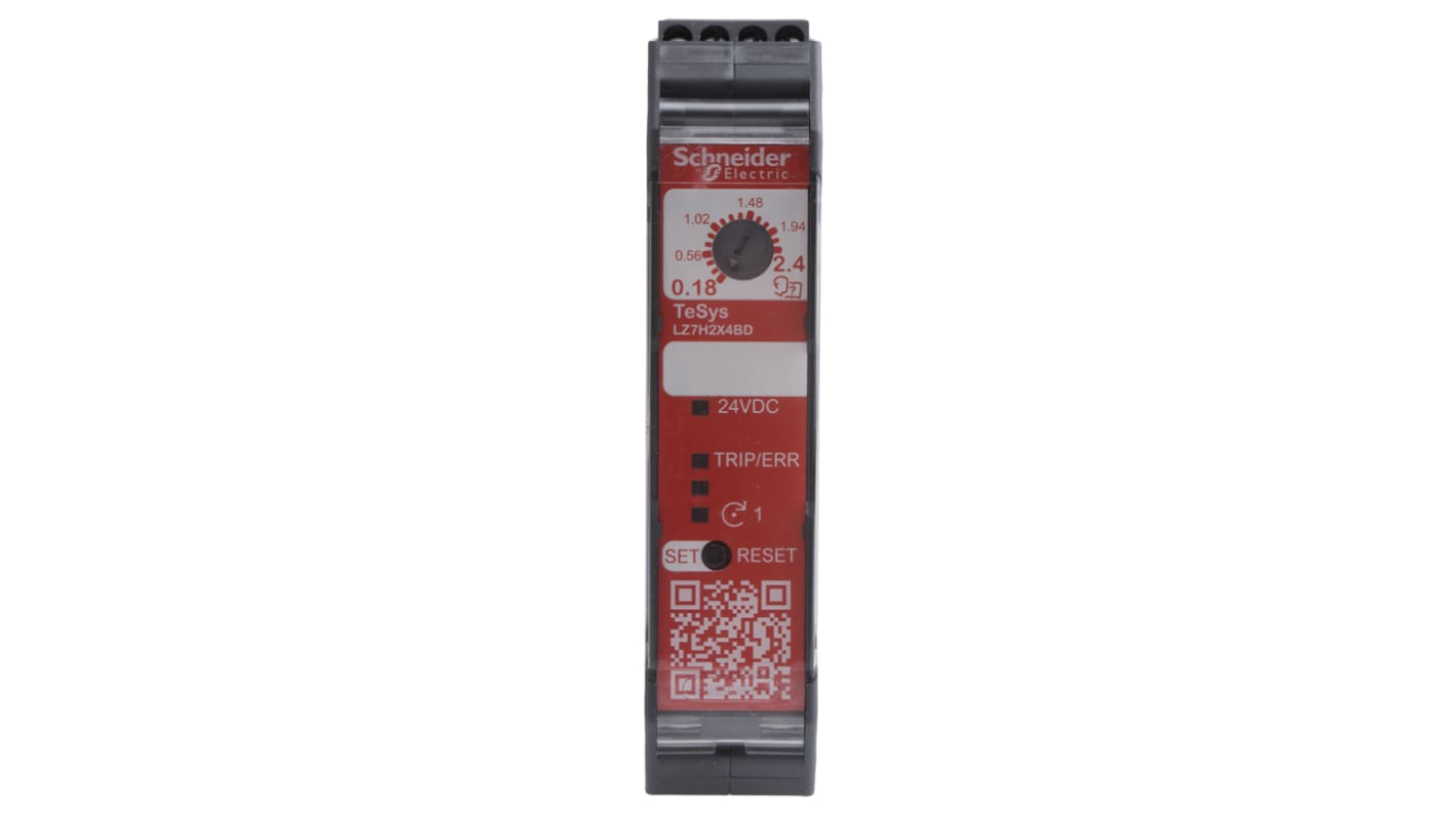 Starter motore avanzato Schneider Electric LZ7H2X4BD, potenza 1,1 kW, montaggio su guida DIN, protezione IP20.