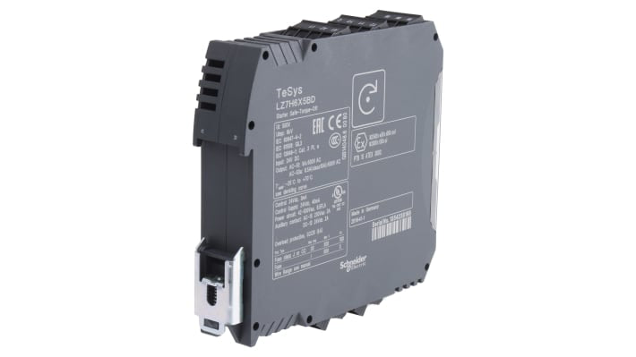 Starter motore avanzato Schneider Electric LZ7H6X5BD, potenza 3 kW, montaggio su guida DIN, protezione IP20, conforme a norme ATEX e CE.