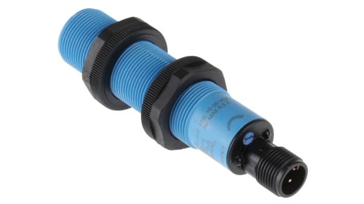 Sensore di prossimità cilindrico Sick CM18-08BPP-EC1, tecnologia PNP, rilevamento 8 mm, grado di protezione IP68/IP69K.