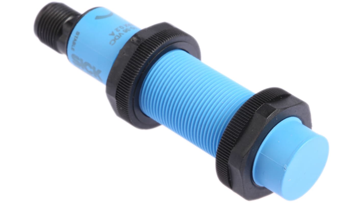 Sensore di prossimità cilindrico Sick CM18-12NPP-EC1, PNP, M18, rilevamento 12 mm, IP68/IP69K, alimentazione 10-36 V c.c.