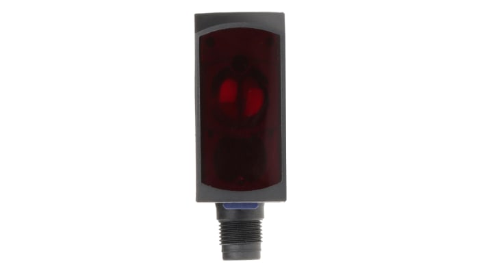 Sensore fotoelettrico rettangolare Telemecanique Sensors XUK9TAH2MM12, rilevamento da 300 mm a 70 m, corpo in plastica, IP67/IP69K.