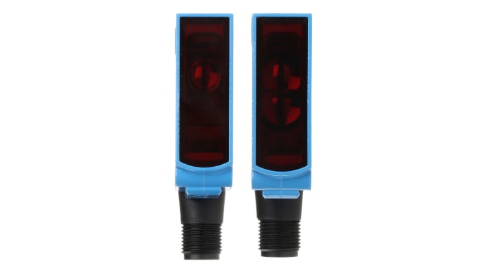 Sensore fotoelettrico rettangolare Sick WSE12C-3P2430A00, rilevamento fino a 20 m, uscita PNP, montaggio a pannello, IP69K.