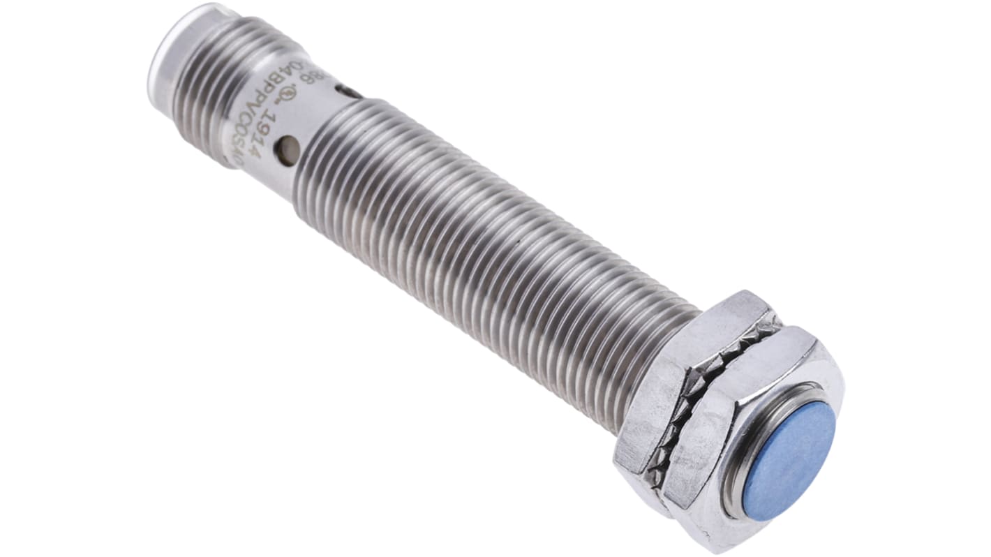 Sensore di prossimità cilindrico Sick IMC12-04BPPVC0SA00, PNP, M12, rilevamento 4 mm, IP68/IP69K, acciaio inox.
