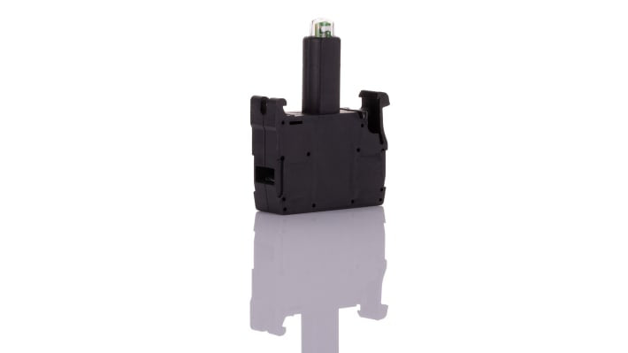 Blocco contatti luminoso verde Allen Bradley 800F-MN5G, 120V, LED, montaggio su foro 22 mm, grado di protezione IP66.