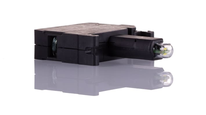 Allen Bradley 800F-MN5W, blocco contatti luminoso LED bianco, tensione 120 V, fissaggio 22 mm, durata 100000 ore.