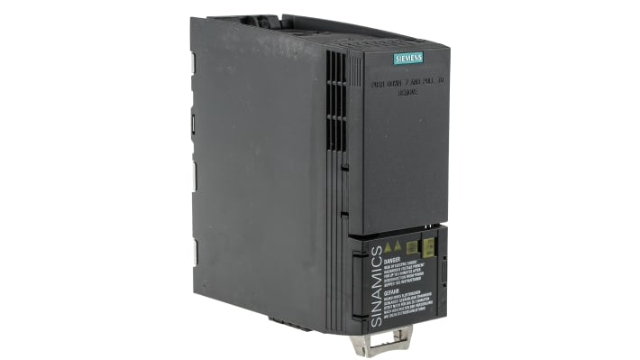 Inverter Siemens 6SL3210-1KE11-8AF2 0.37/0.55 kW, 400 V c.a. 3 fasi. Efficienza 97%, IP20. Controllo preciso per motori e compressori.