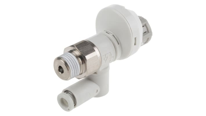 Regolatore di flusso SMC AS2301FS1-01-04S, montaggio a pannello, flusso massimo 180 L/min, temperatura operativa -5/+60 °C.