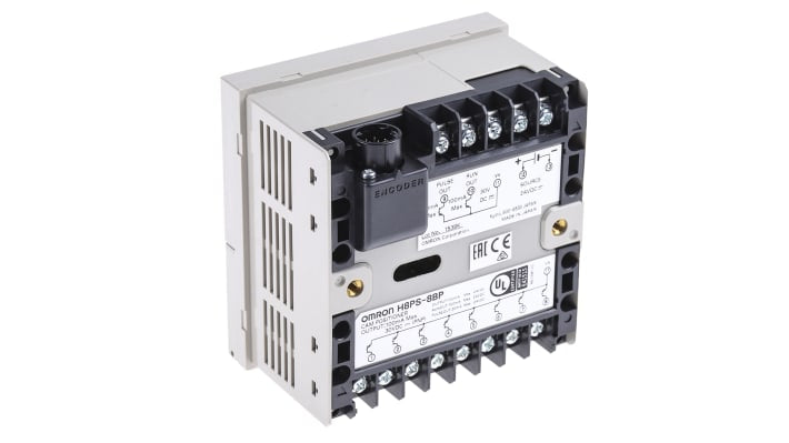 Omron H8PS-8BP, contatore ore digitale con display LCD retroilluminato, montaggio a filo, dimensioni 96 mm x 96 mm.