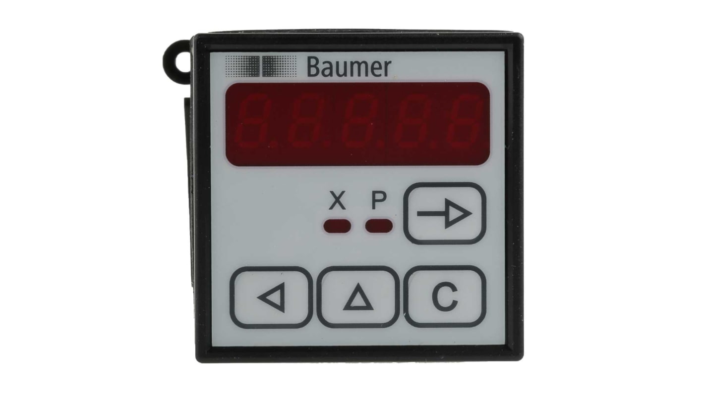 Baumer NE210.013AXA1, contatore LED 5 cifre, montaggio a pannello, 24 V c.c., ingresso logico, IP65, 10 kHz.