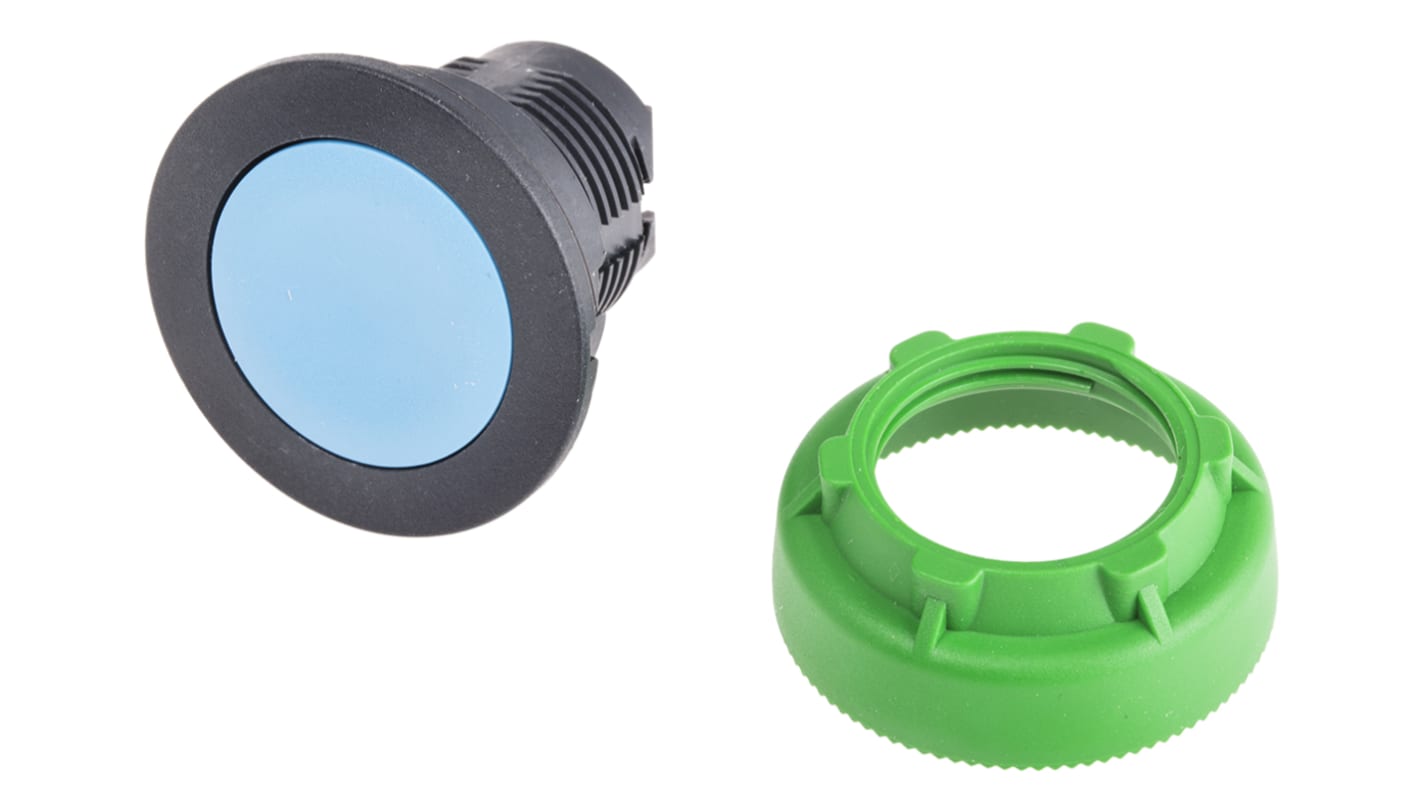 Attuatore pulsante instabile blu Schneider Electric ZB5FA6, montaggio a filo, diametro 30 mm, protezione IP66/IP67/IP69K.